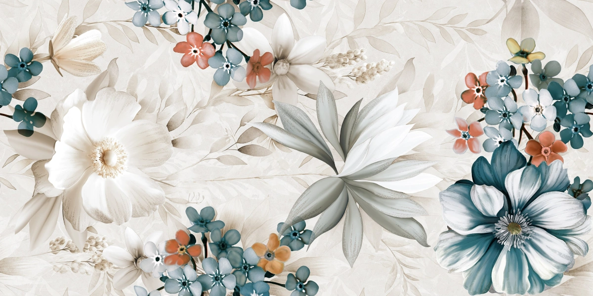 402 Ivory Flower & Pasthan Grey