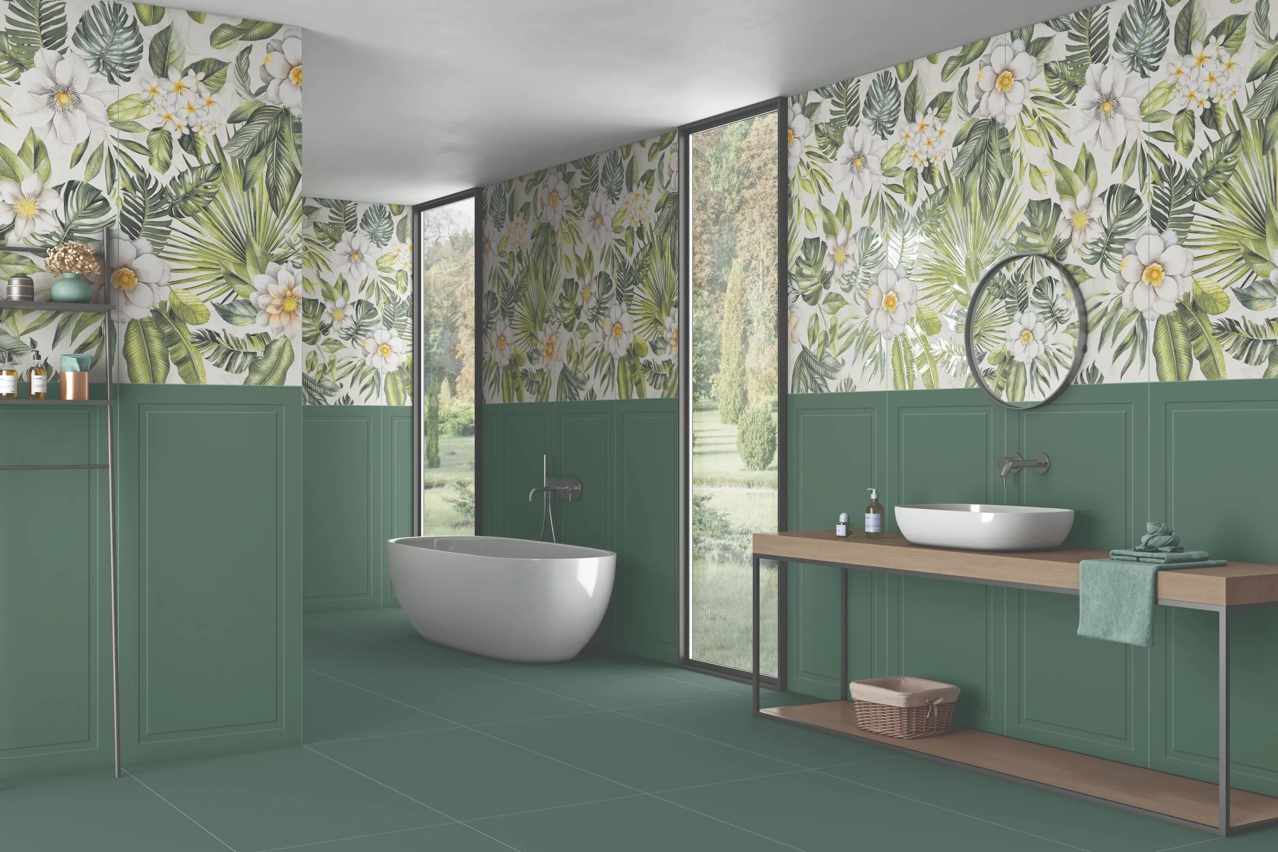 403_GREEN_FLOWER_&_FRAME_TC_DARK GREEN_&_TC_DARK_GREEN