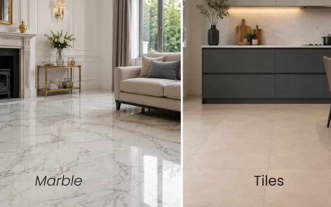 Marble vs Tiles