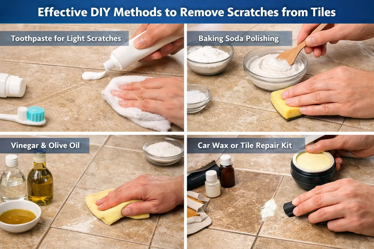 Methods to Remove Scratches from Tiles