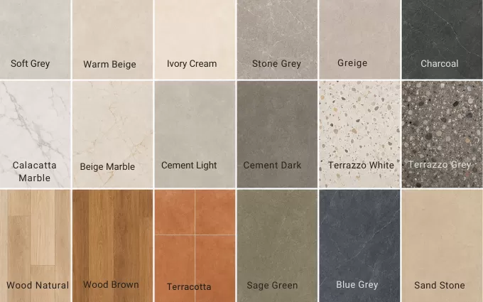 Trending tile colors