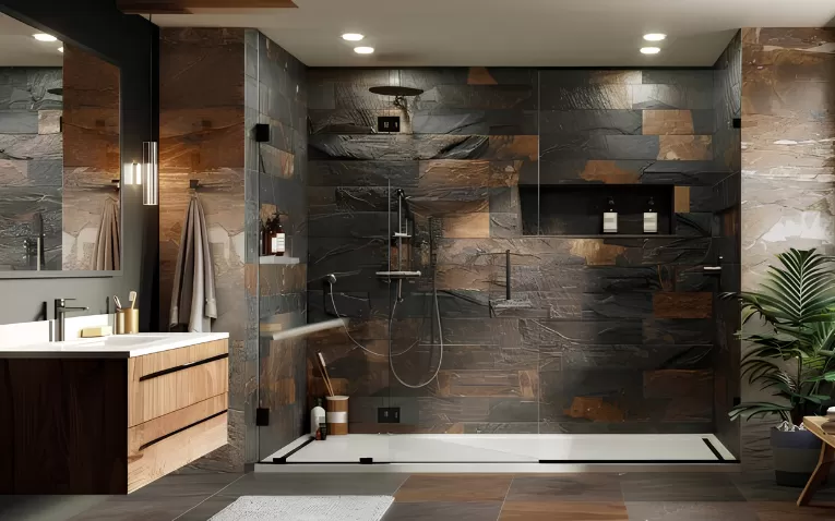 Natural Stone shower Bathroom tiles design