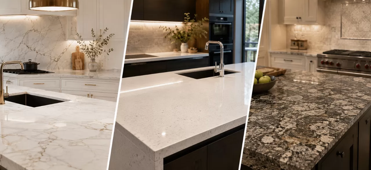 Quartz vs Granite Marble vs Kitchen Countertops: Which Is Best for Indian Kitchens?