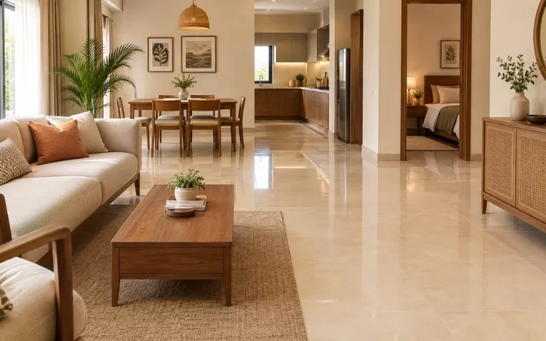 Warm Beige Interior Tile Colours