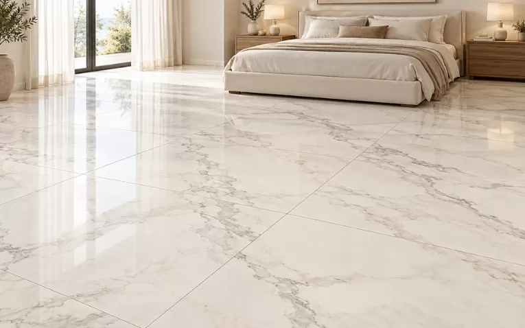 Marble-Look Tiles for bedroom