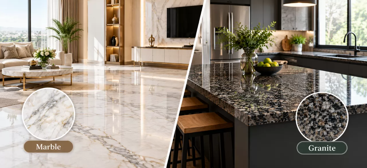 Marble and Granite Difference: Find the Best for Your Home