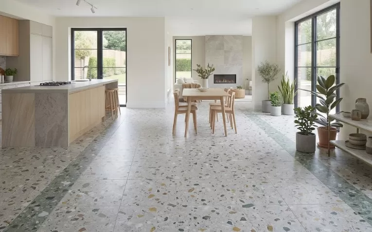 Terrazzo-Look Tiles for Visual Texture
