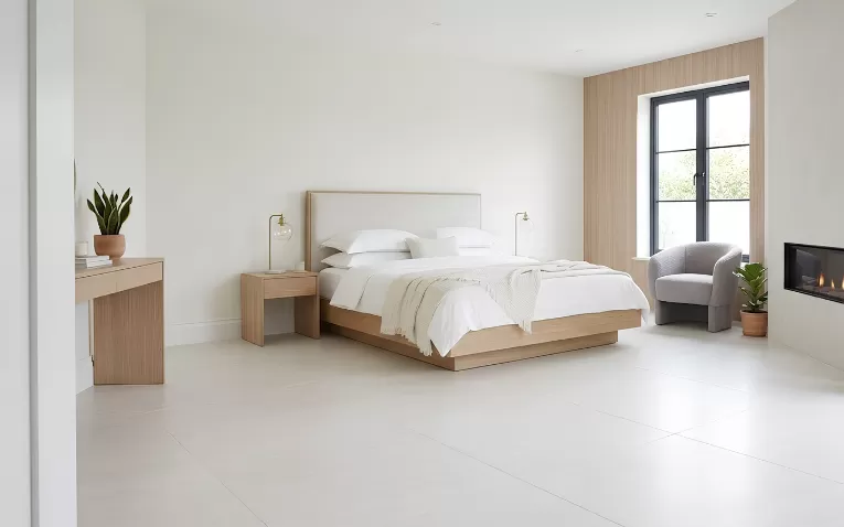 White and Ivory Tiles for bedroom